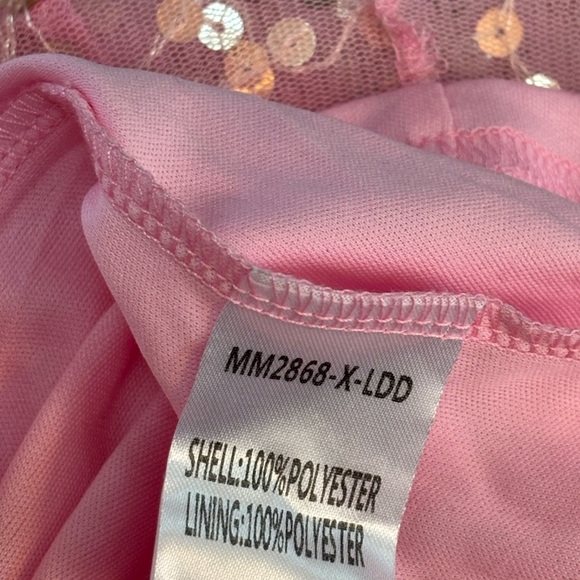 Double Crazy Pink Sequin Baby Shower Special Occasion Party Mini dress size 1X - Picture 11 of 13